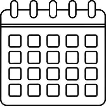 Simple Calendar Illustration for Schedule and Event Planning Concepts vector