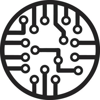 Digital Circuit Design for Technology Innovation Engineering or Tech Visuals vector