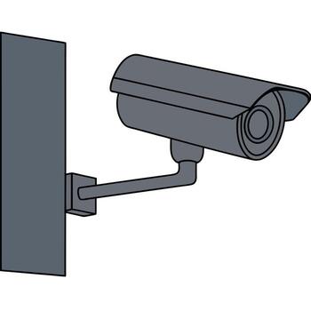 Modern Security Cam Isolated for Tech Home Security and Urban Monitoring Use vector