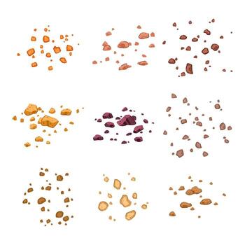 cookie crumb set cartoon vector