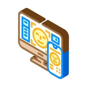 user friendly interface isometric icon vector