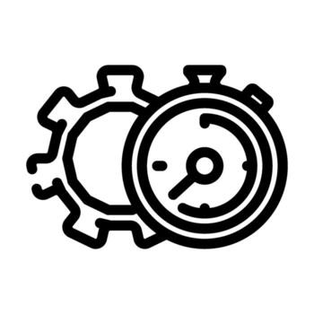 quick setup line icon object vector