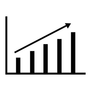 Investment chart icon symbol concept for graphic design, website, UI. Finance theme icon concept. vector