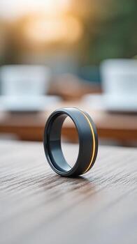 Innovative smart ring for health monitoring and data analysis, featuring a sleek design and advanced technology for tracking vitals and enhancing wellness photo