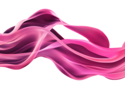 resumen rosado y magenta fluido olas en transparente antecedentes png