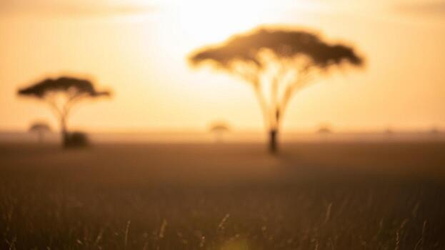 A giraffe in a field with a tree in the background photo