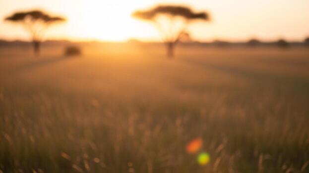 A blurry image of a field with trees in the background photo