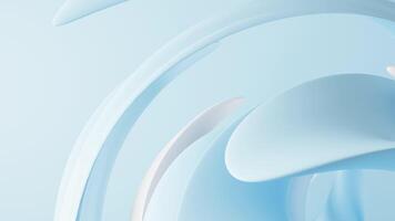 3d tolkning av abstrakt bakgrund animering med abstrakt rör på sig form i ljus blå Färg video