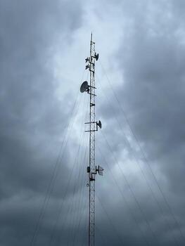 Wireless Technology with cloud background photo