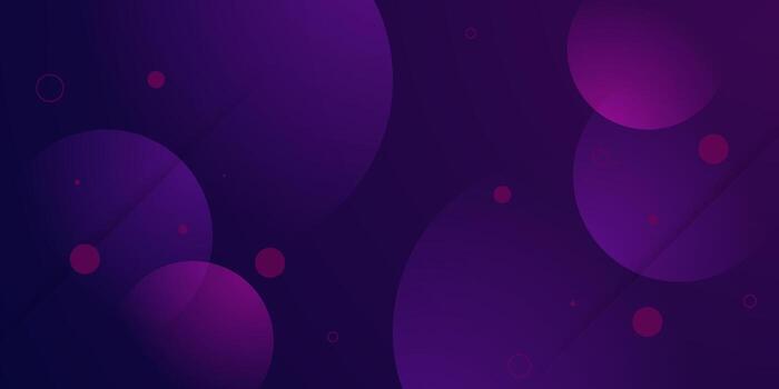 Abstract dark purple landing page background. Simple circle pattern element banner design. vector