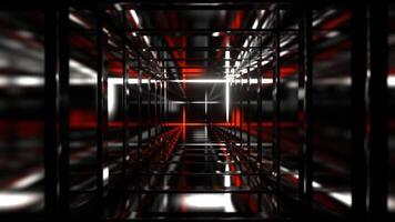 bianca e arancia piazza fantasia tunnel con neon movimento su telaio sfondo vj ciclo continuo nel 4k video