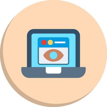 Web Eye Monitoring Geometric Style Badge Business App Graphic Icons vector