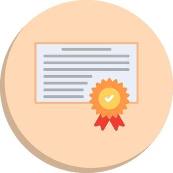 Certificate Outlined Frame Object Monochrome Line Graphic Set vector