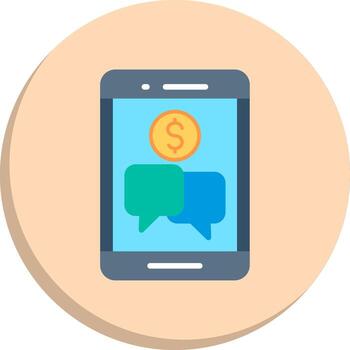 Mobile Chat Sharp Edge Visual Design vector