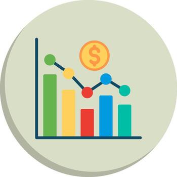 Bar Graph Vivid App Element Set vector