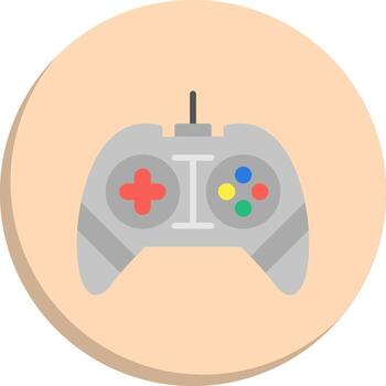 Gamepad Modular Form Color Enhanced Graphic Icons vector