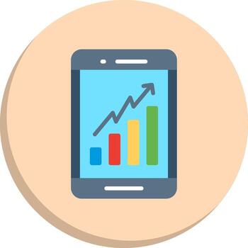 Business Graph UX Focused Shape Modular Form Icons vector