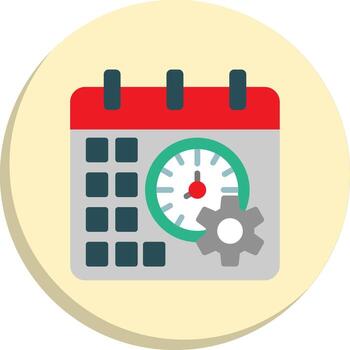 Time Management Geometric App Mark Series vector