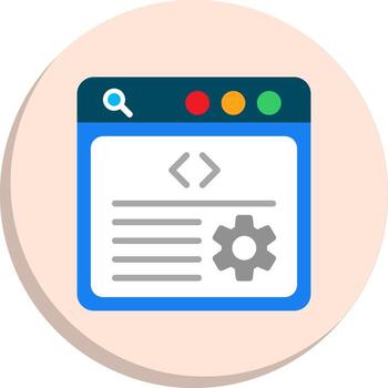 backend color carrera símbolo conjunto vector