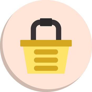 Shopping Basket Gradient Themed Symbol Digital Tech Element Set vector