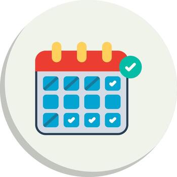 Appointment Outlined Frame Object Color Block Badge Set vector