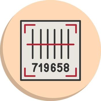 Bar Code Sharp Edge Visual Design vector