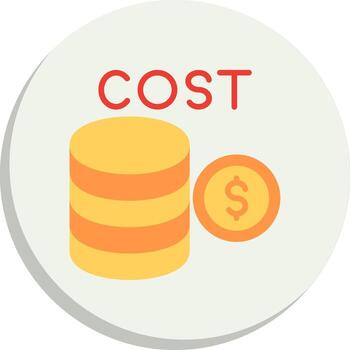 Cost Simplified Line Mark Web Style Graphic Icons vector