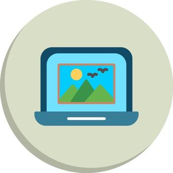 Laptop Sharp Edge Visual Design vector