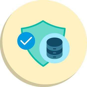 base de datos seguridad estilizado plano dibujo fácil de usar dibujo símbolos vector