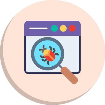 Bug Bold App Interface Icon vector