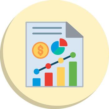 Statistic Geometric Style Badge Clean UI Concept Icons vector