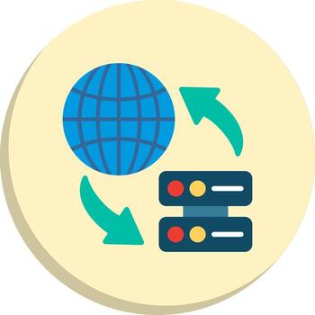 Data Sharing Creative Sketch Element Set vector