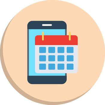 Calendar Minimal Art Object App-Based UI Graphic Kit vector