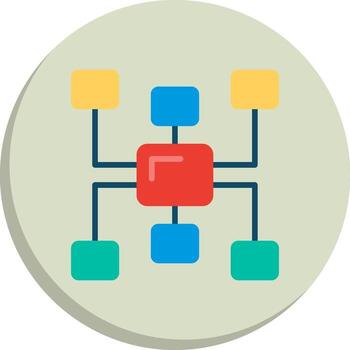 Mind Map Futuristic UI Mark Symbols vector