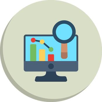 Analytics Vibrant Visual Object Pastel Sketch Mark Icons vector