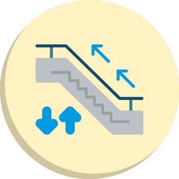 Escalator Custom Line Element Interactive Symbol Set vector