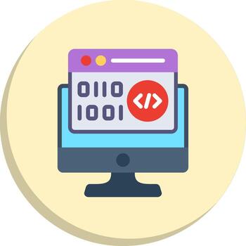 binario código geométrico estilo Insignia interactivo símbolo conjunto vector