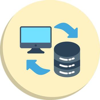 Data Sharing Vivid App Element Set vector