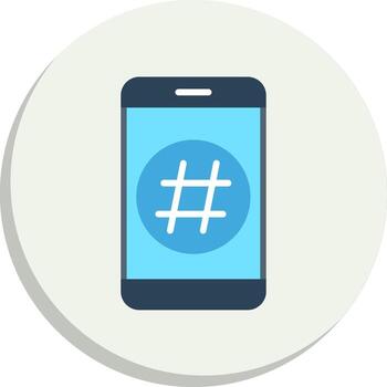 hashtag interactivo ui diseño conjunto vector