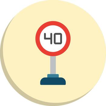 Speed Limit Minimal UI Graphic Set vector