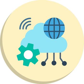 Cloud Network Minimal UI Graphic Set vector