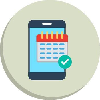 Schedule Flat UI Form Set vector