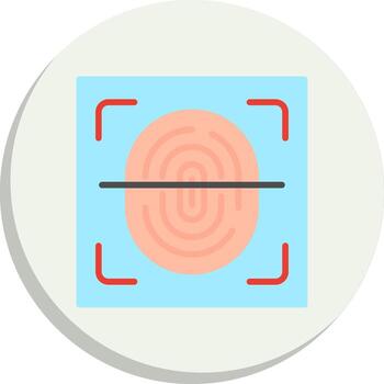 Fingerprint Scanner Sharp Edge Visual Design vector