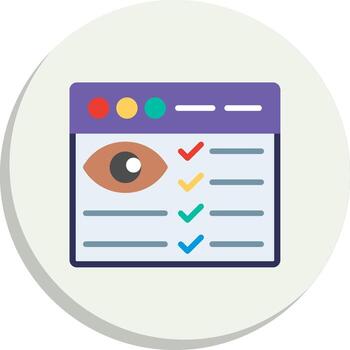 Monitoring Minimal UI Graphic Set vector