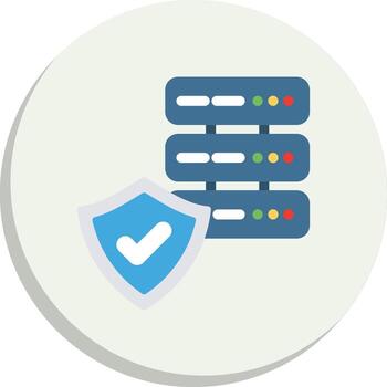 Database Security Subtle UI Graphic Set vector