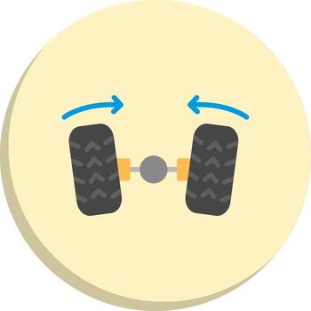 Wheel Alignment Subtle UI Graphic Set vector