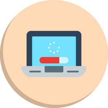 Loading Gradient Themed Symbol Sharp Line Mark Pack vector