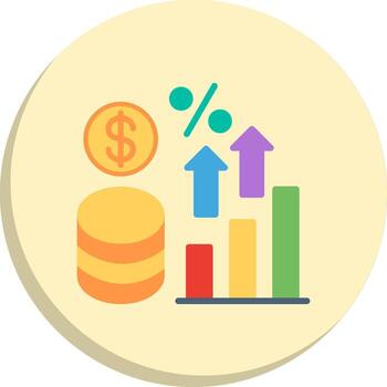 Inflation Clean UI Concept Minimal Art Object Icons vector