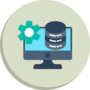 datos administración 3d interfaz forma diseño vector