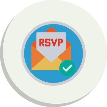 Rsvp Modular Form Outlined Frame Object Icons vector